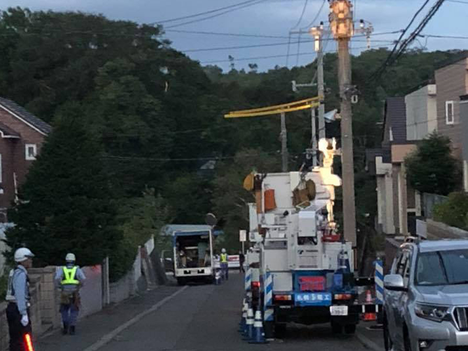 台風21号の被害状況を確認