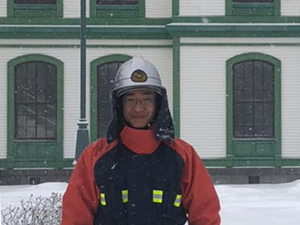 北海道開拓の村で行われた自衛消防訓練に出動しました