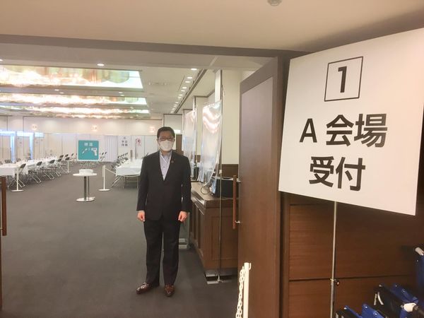 札幌市の新型コロナウィルスワクチン接種会場の視察