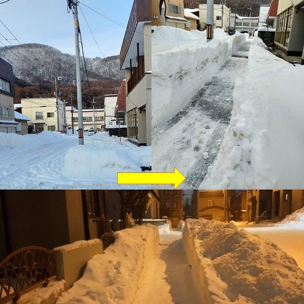 雪山で通れなかった通学路の除雪を、本年より定期的に行う事となりました